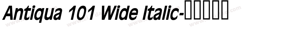 Antiqua 101 Wide Italic字体转换